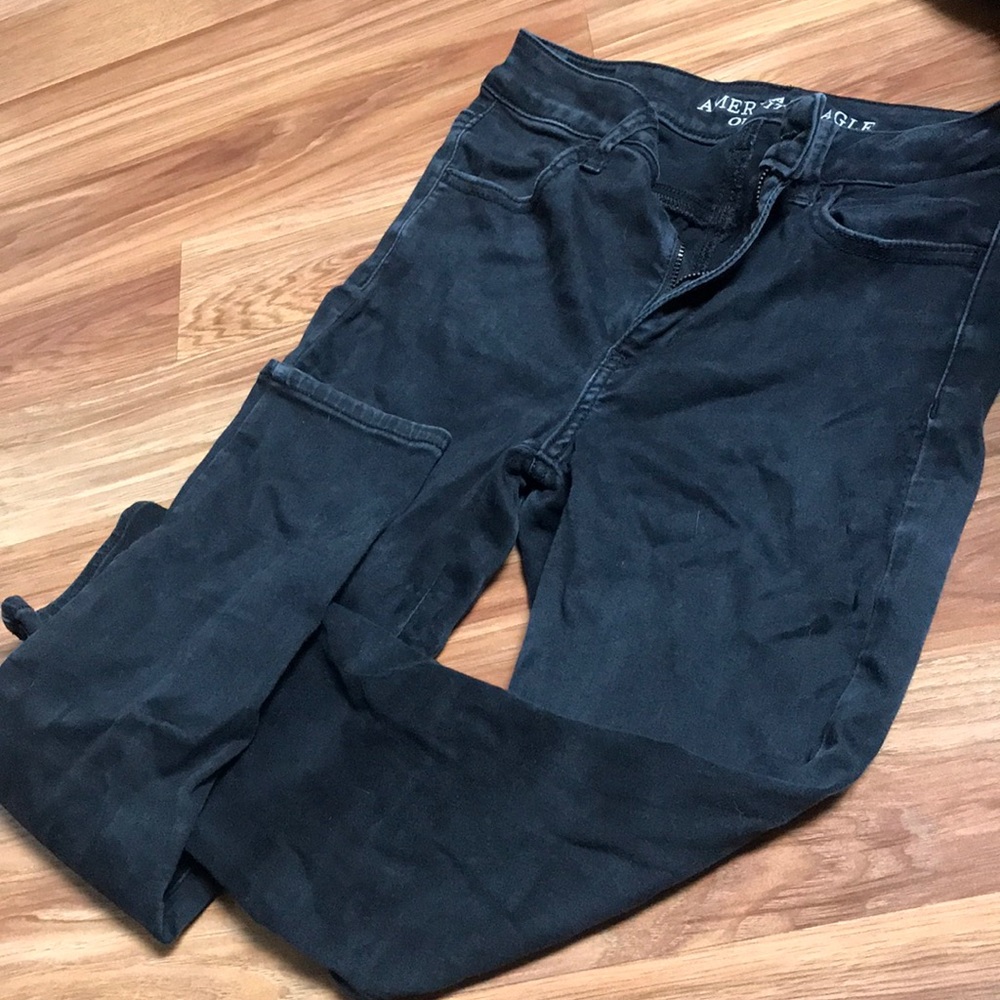 American Eagle black crop jegging